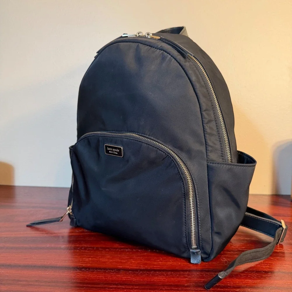 Kate Spade New York Chelsea Medium Nylon Backpack Black WKR00574